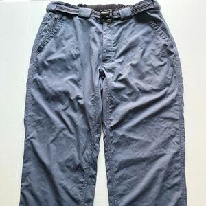 Duluth Trading Co Men's Gray Hiking Outdoor Belted Nylon Dry On The Fly Pants XL